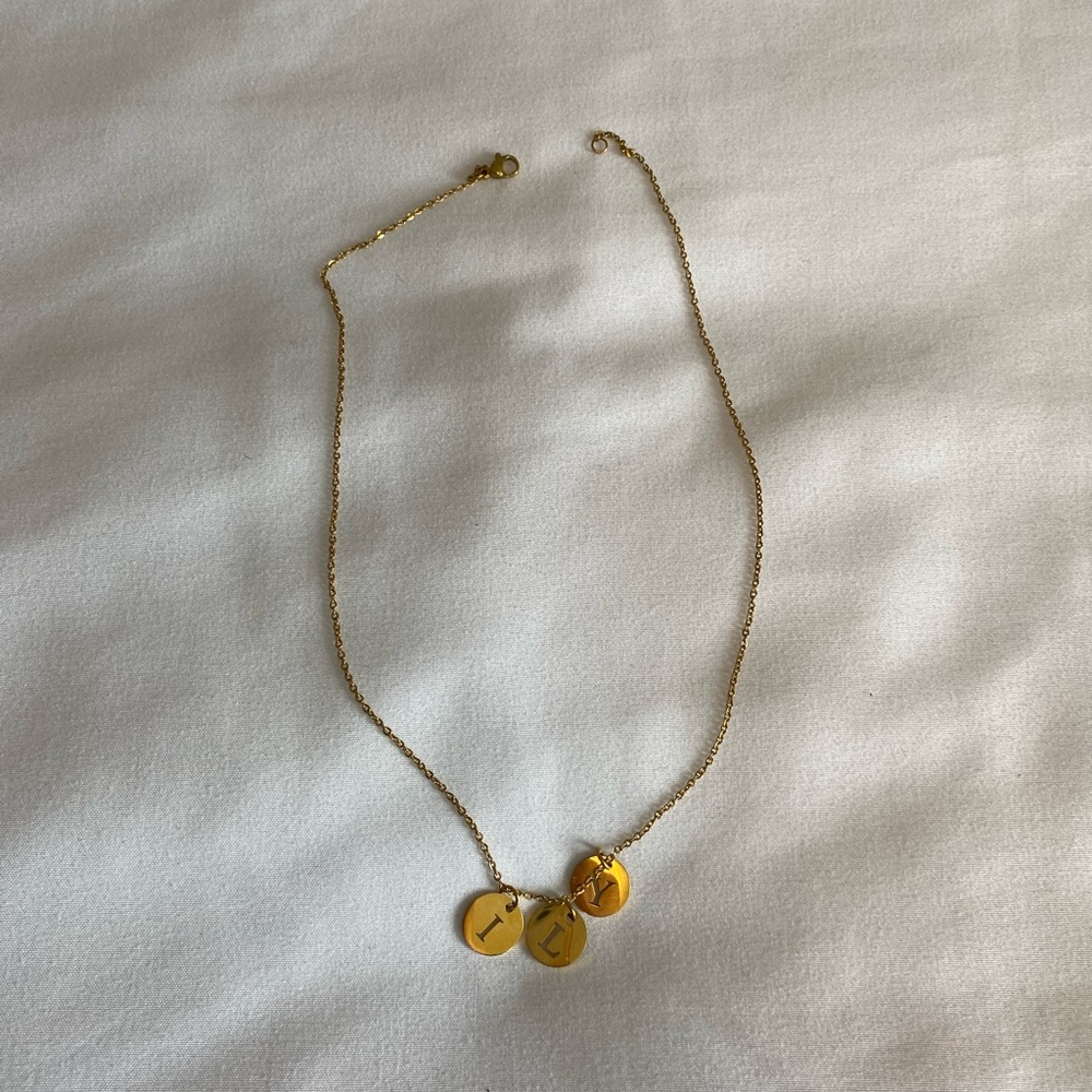 Custom 14k gold plated necklace